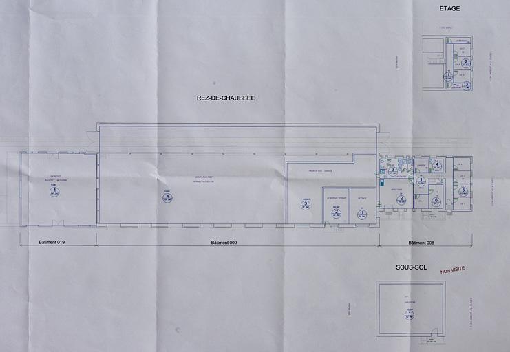 [Entrepôt et foyer des roulants : plan de distribution], 1997.