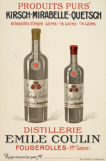 Carte publicitaire de la distillerie Emile Coulin.