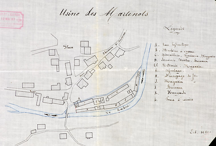 Plan, [1887 ?].