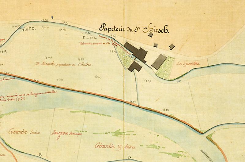 [Plan-masse et de situation de la papeterie Hirsch].