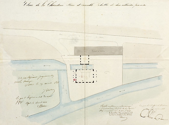 Usine de la Chaudeau. Plan d'ensemble.