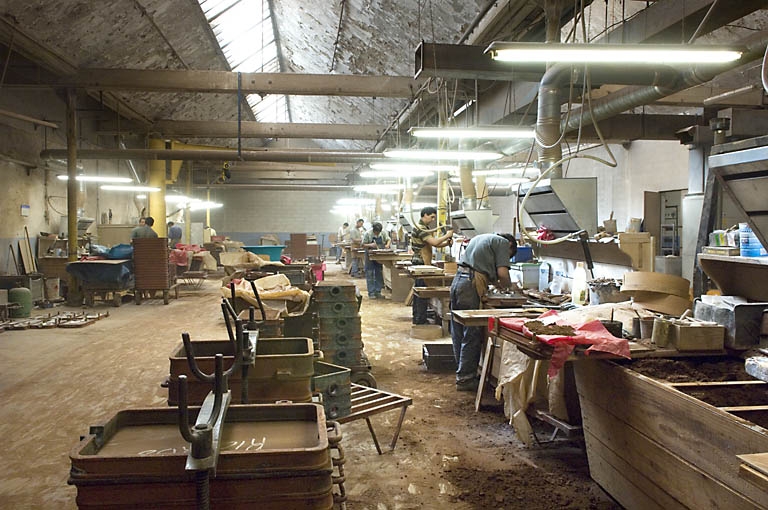Atelier de moulage. Vue d'ensemble depuis le nord-ouest.