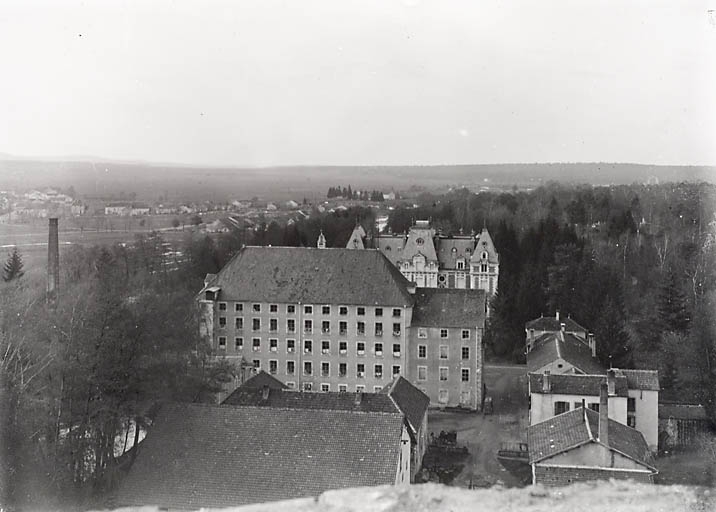 Vue aérienne de l'ancienne filature.