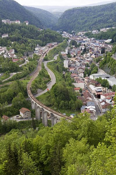 Vue d'ensemble depuis le viaduc des Crottes (cadrage vertical).