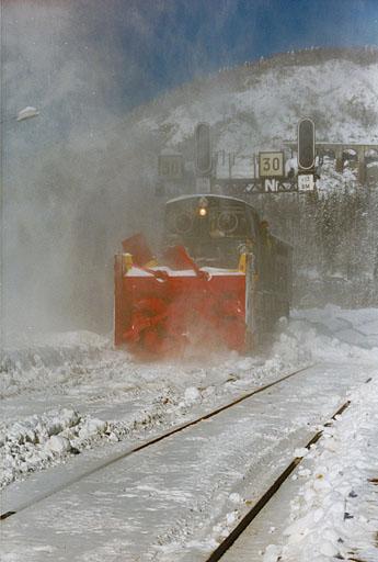 [Beilhack arrivant en gare de Morez, en 2000].