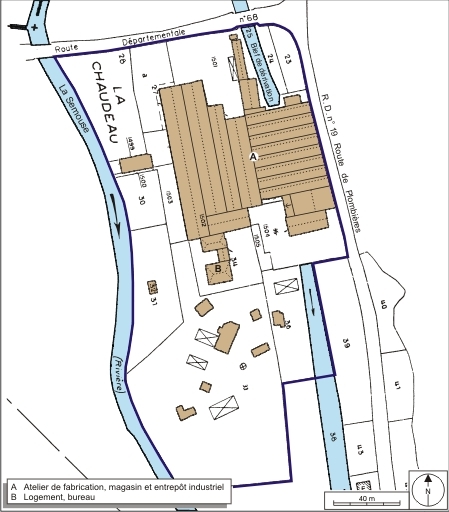 Plan-masse et de situation. Extrait du plan cadastral numérisé, 2008, section A, 1:1250 réduit à 1:1500. Source : Direction générale des Finances Publiques - Cadastre ; mise à jour : 2008.