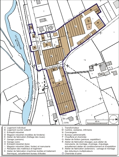 Plan-masse et de situation. Extrait du plan cadastral numérisé, 2008, section B, 1:1000 réduit à 1:2000. Source : Direction générale des Finances Publiques - Cadastre ; mise à jour : 2008.