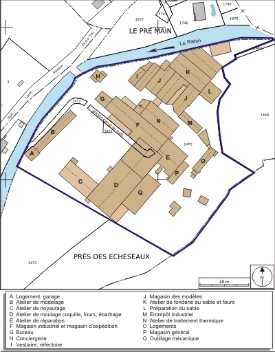 Plan-masse et de situation. Extrait du plan cadastral numérisé, 2008, section A, 1:1250. Source : Direction générale des Finances Publiques - Cadastre ; mise à jour : 2008.