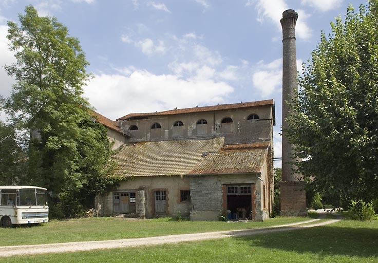 Elévation ouest du haut fourneau.