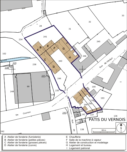 Plan-masse et de situation. Extrait du plan cadastral numérisé, 2008, section AR, 1:1000. Source : Direction générale des Finances Publiques - Cadastre ; mise à jour : 2008.