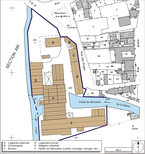 Plan-masse et de situation. Extrait du plan cadastral numérisé, 2008, section AI, 1:1000 réduit à 1:1250. Source : Direction générale des Finances Publiques - Cadastre ; mise à jour : 2008.