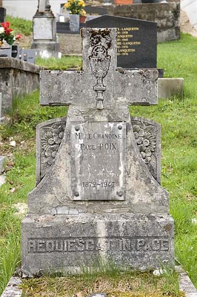 Tombeau du chanoine Paul Poix (4e tombeau)
