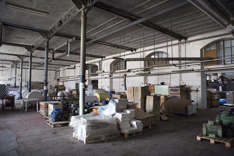Atelier de façonnage est (désaffecté). Vue du rez-de-chaussée.
