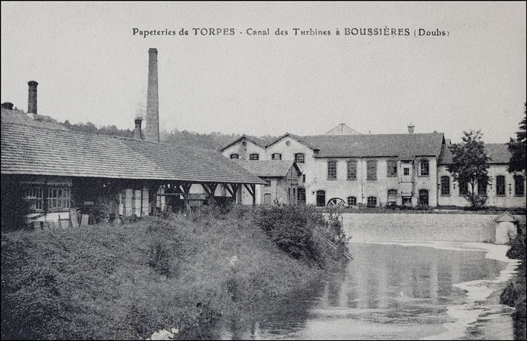 Papeterie de Torpes - Canal des turbines à Boussières (Doubs).