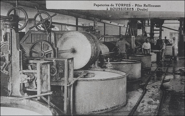 Papeterie de Torpes - Piles raffineuses à Boussières (Doubs).
