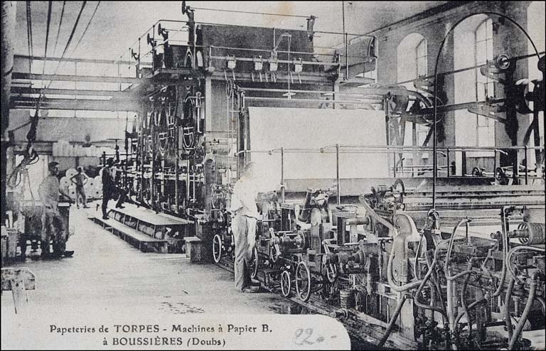 Papeterie de Torpes - Machine à papier B à Boussières (Doubs).