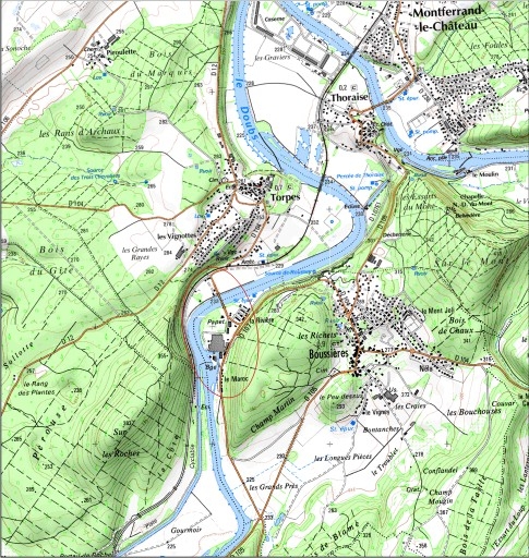 Carte de localisation. SCAN 25 © IGN - 2008, Licence n°2008CISE29-68.