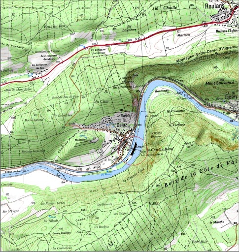 Carte de localisation. SCAN 25 © IGN - 2008, Licence n°2008CISE29-68.