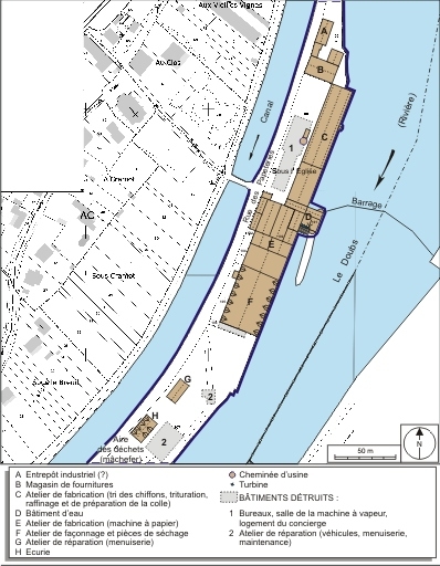 Plan-masse et de situation. Extrait du plan cadastral numérisé, section AC, échelle 1/2000. Source : Direction générale des Finances Publiques - Cadastre ; mise à jour : 2009.