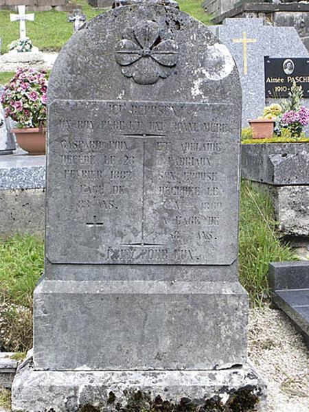 Tombeau de Gaspard Poix et d'Adélaïde Parriaux (7e tombeau)