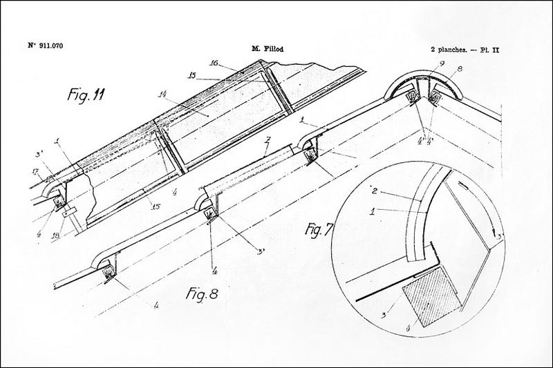 [Tuiles faîtière et de rive, et exemple d'assemblage sur toiture], 1946.