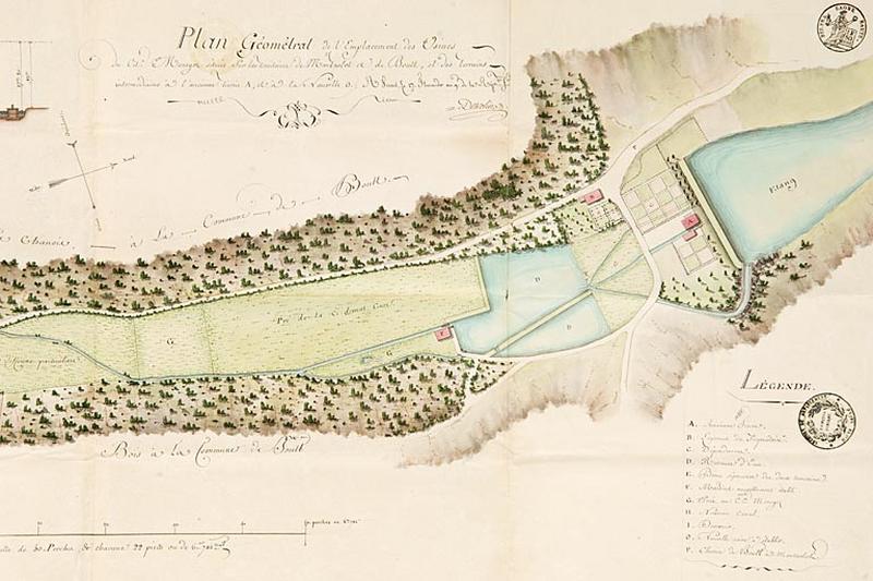 Plan géométral de l'emplacement des usines du citoyen Menegoz [...].
