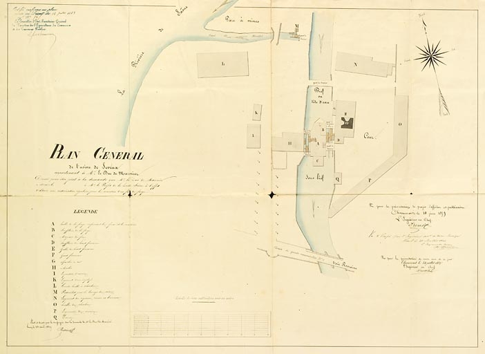 Plan général de l'usine de Seveux appartenant à Mr le duc De Marmier [...].