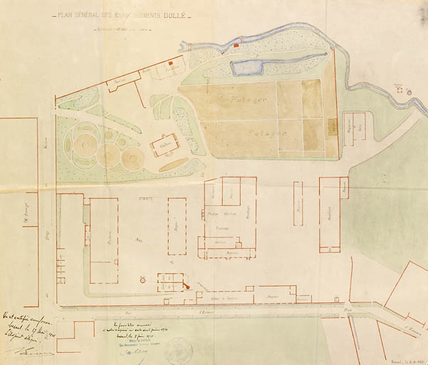Plan général des Ets Dollé.