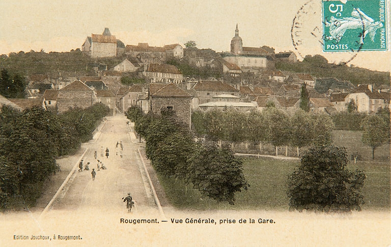Rougemont. - Vue générale, prise de la Gare. S.d. [limite 19e siècle 20e siècle, avant 1908].
