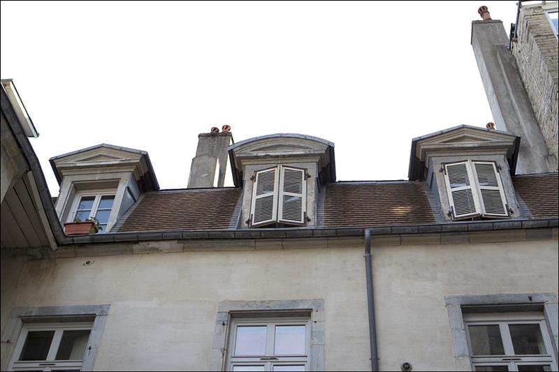Premier logis secondaire : détail des lucarnes donnant sur la deuxième cour.