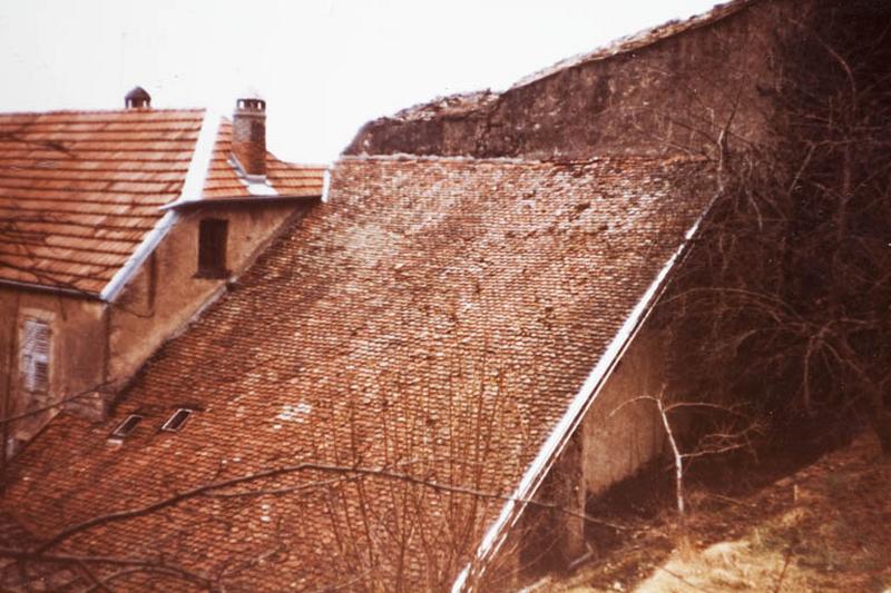 Ancien corps de bâtiment en appentis accolé au mur d'enceinte, 27 Grande Rue.