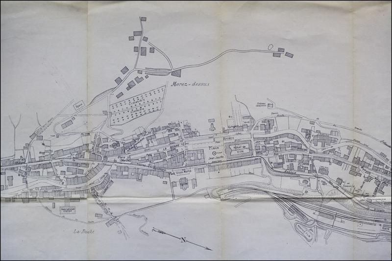 Ville de Morez. Plan général [détail de la partie centrale], 1927.