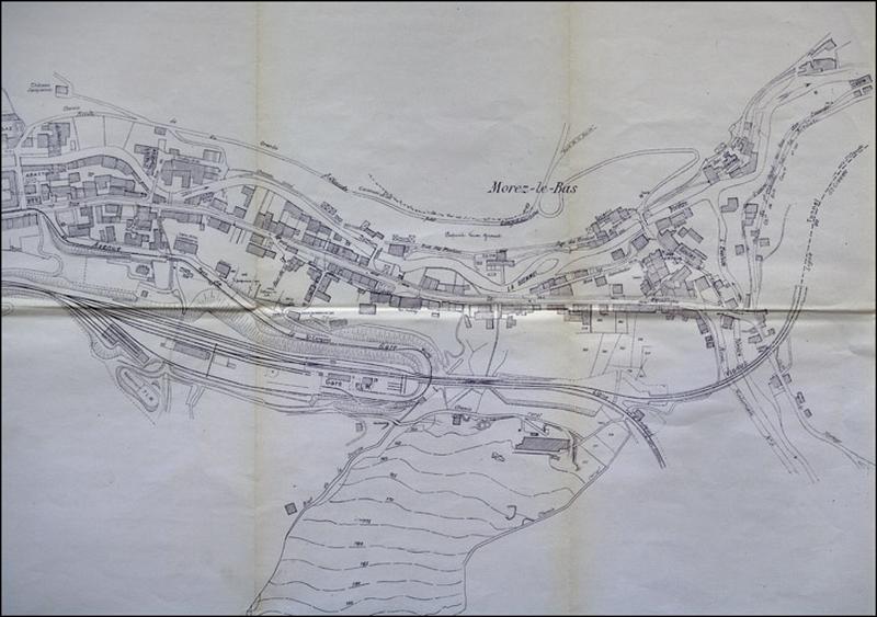 Ville de Morez. Plan général [détail de la partie droite], 1927.