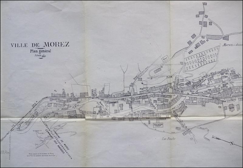 Ville de Morez. Plan général [détail de la partie gauche], 1927.