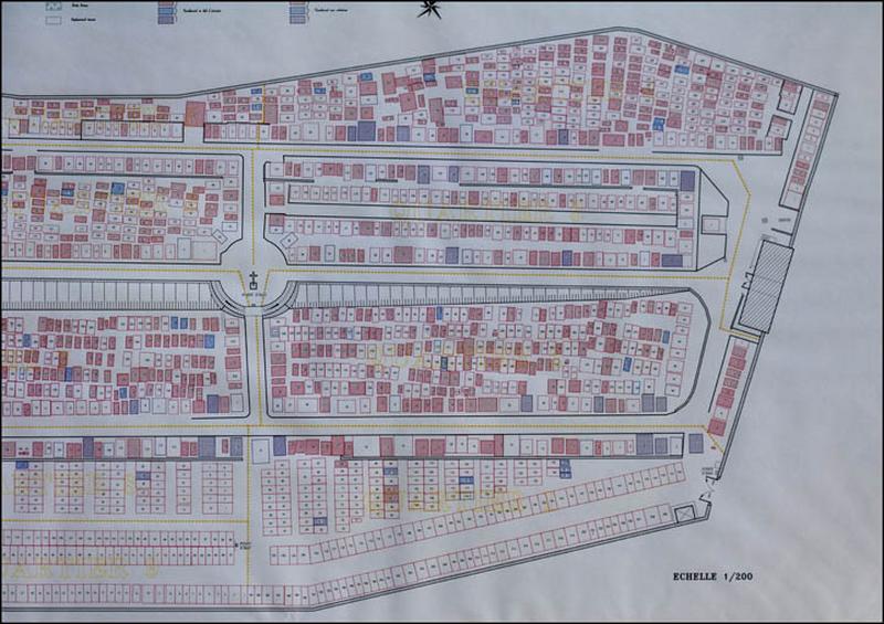Cimetière de Morez [plan d'ensemble : détail partie droite], 1992.