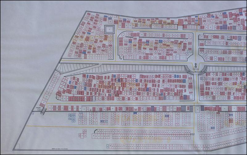Cimetière de Morez [plan d'ensemble : détail partie gauche], 1992.