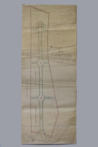 Plan du cimetière de Morez, 1845.