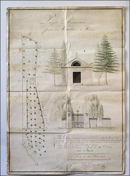 Projet de constructions pour un cimetière à Morez, 1824.