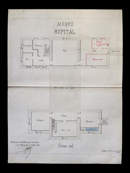 Morez. Hôpital. Sous-sol, 1912.