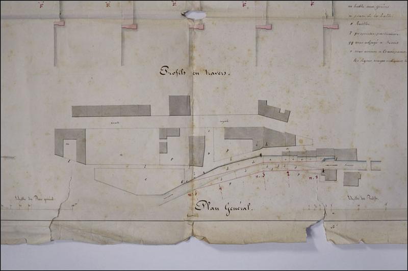 Projet pour le redressement du lit de la rivière et l'agrandissement du quai de la Promenade, 1843.