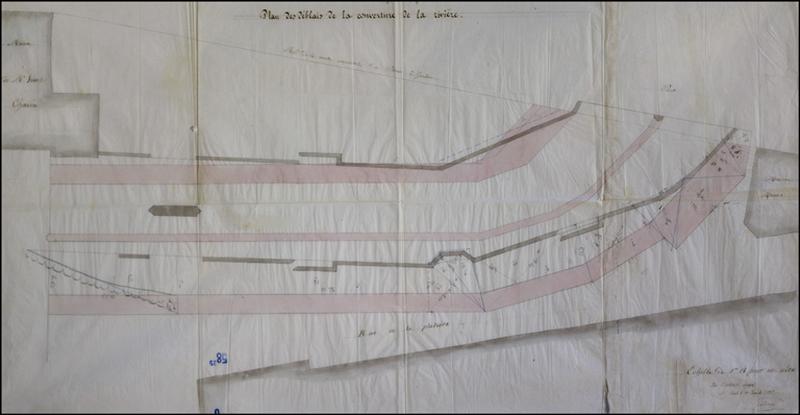 Plan des déblais de la couverture de la rivière, 1866.