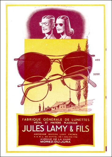 Fabrique générale de lunettes métal et matière plastique Jules Lamy & Fils, 3e quart 20e siècle.