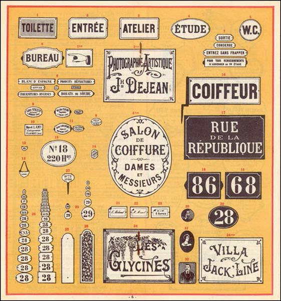 Catalogue de production de l'émaillerie A. Renaud et Cie : types de plaques émaillées, 1928.