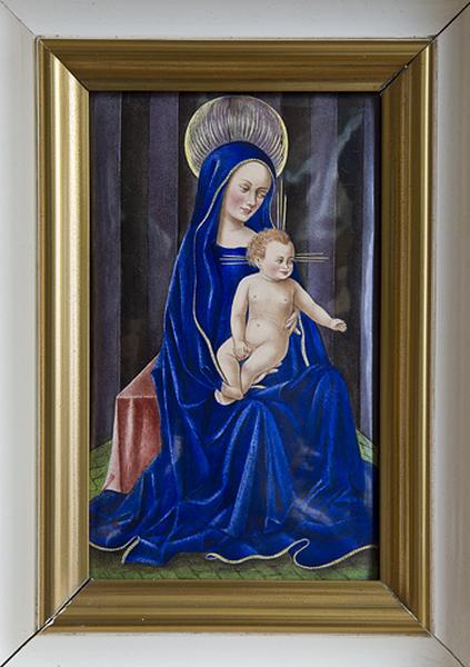 Tableau émaillé : Vierge à l'Enfant