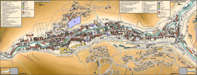 Plan de la ville donnant la nature des bâtiments et l'identification des principaux monuments.