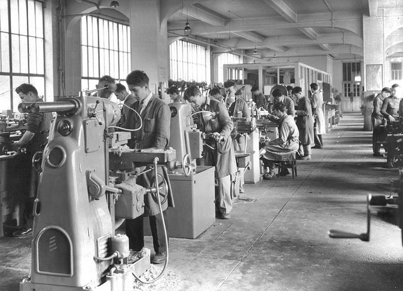 [L'atelier de mécanique], décennie 1950.