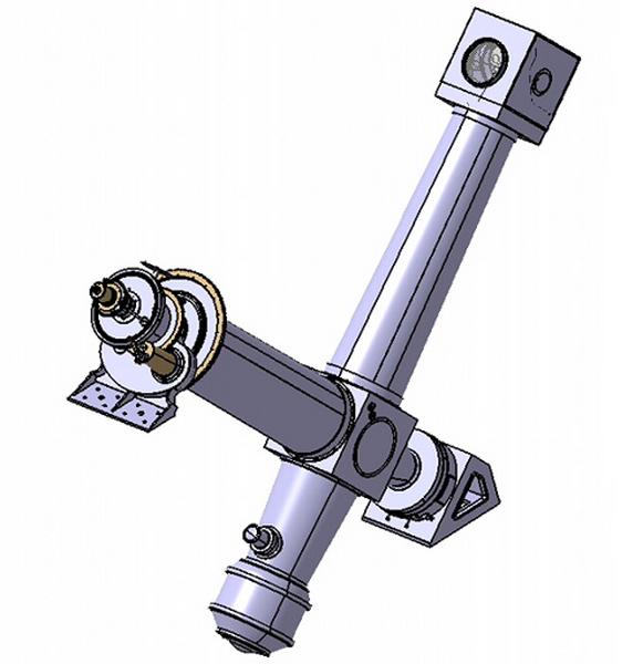 Vue générale de la lunette équatoriale coudée.