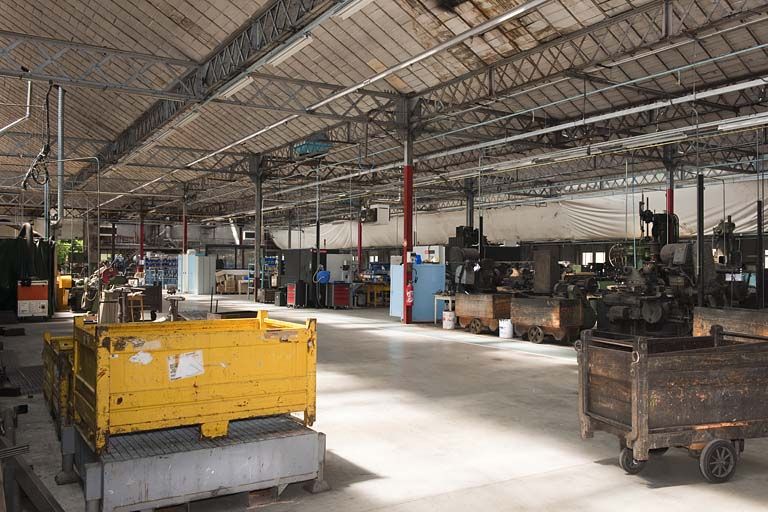 Atelier de fabrication des pompes. Vue d'ensemble depuis le sud-est.