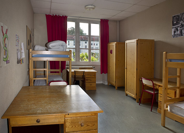 Chambre de l'internat situé dans le bâtiment Girod de Chantrans.