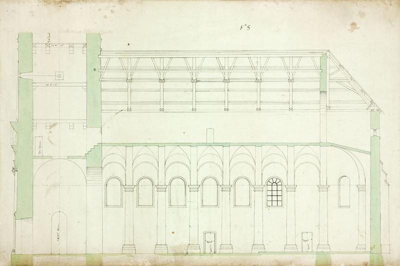 [Coupe longitudinale de l'église].